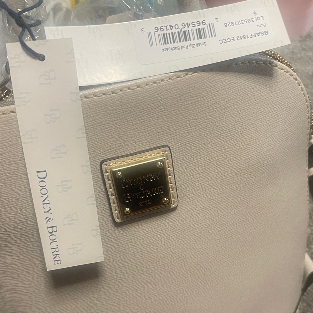 Dooney & Bourke Cream Backpack - Picture 3 of 3